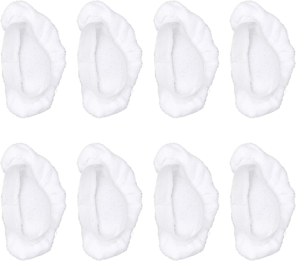 Stoomreiniger Doeken - Reservepads Microvezel - Hygiënisch Schoonmaken - Wasbaar en Herbruikbaar - 8 Stuks - Grijs