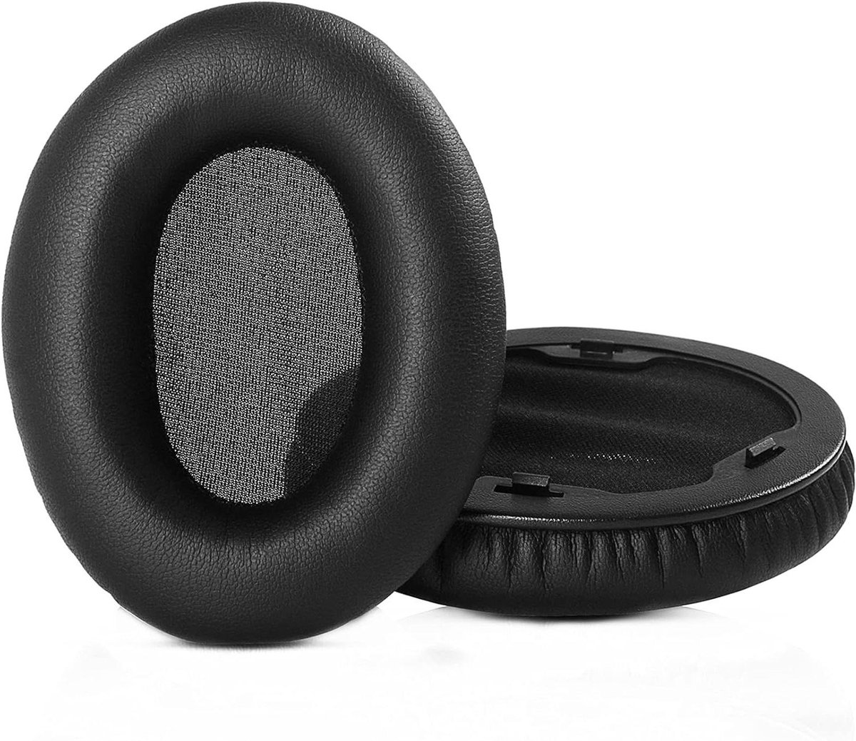 Oorkussens Vervanging - Hoofdband Kussens - Langdurig Luisteren - Eenvoudige Installatie - 10 x 7.5 cm - Zwart