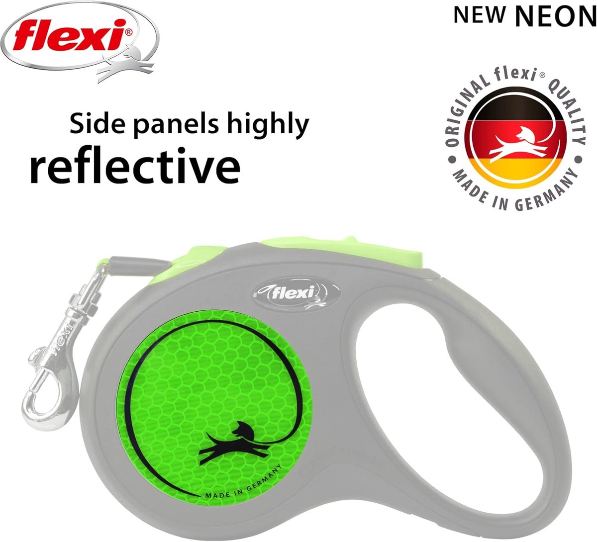 Thijox - Flexi Intrekbare Hondenriem Groen 5m voor Honden tot 15kg - Ergonomische Handgreep, Robuuste Duitse Technologie, Optimaal Veiligheidsysteem thumbnail 2