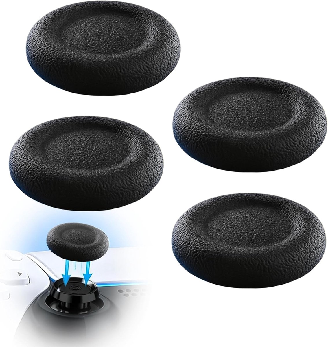 Thijox - Vervangende Siliconen Thumbstick-Kappen Set van 4 voor PS5 & PS4 Controller - Antislip Grip, Zacht Siliconen, Bescherming tegen Slijtage en S