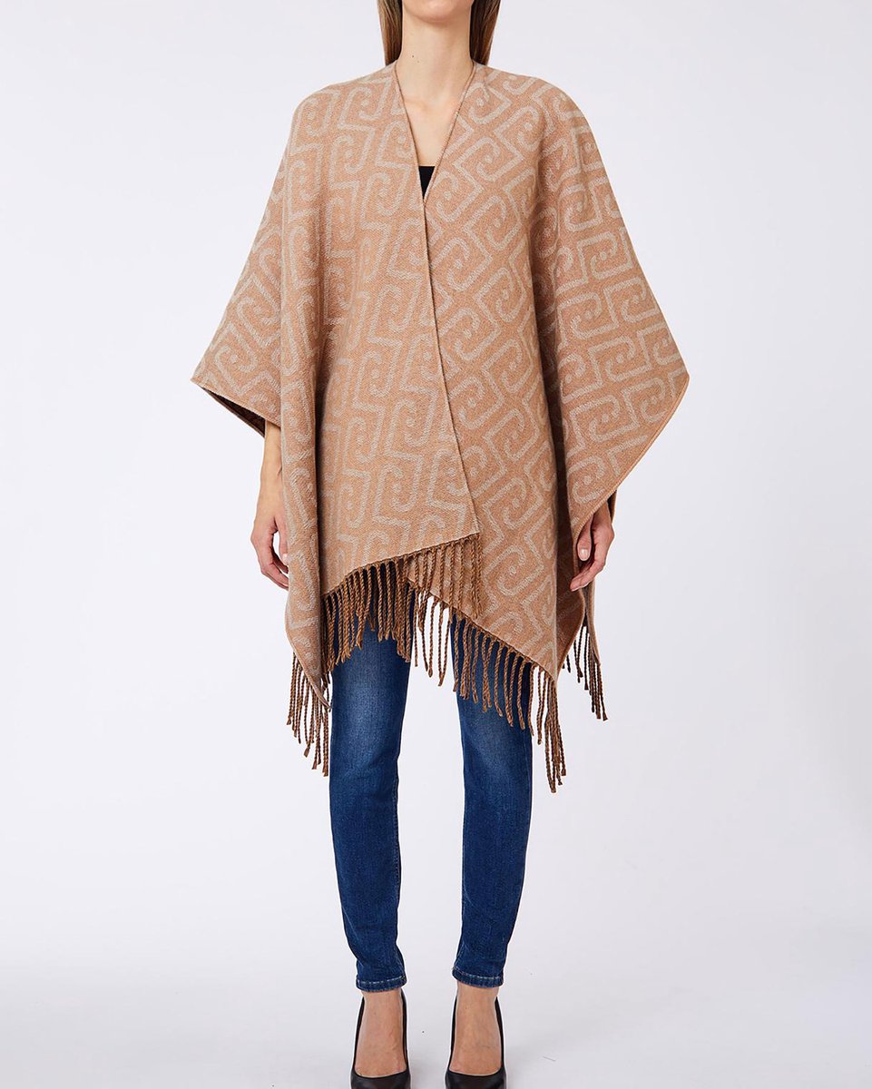 Liu Jo Poncho Double New Logo Chain bruin, ST