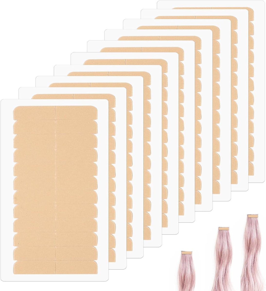 120 Stuks Zelfklevende Haar Tape voor Haarverlengingen, Dubbelzijdige Plakstrips voor Eenvoudige Vervanging van Haarextensions