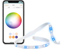 Thijox - Eve Light Strip 2m Slimme LED Strip - Dimbare RGB Kleuren, Witte Tint, 1800 lm, Plakstrip, Wifi, HomeKit, Adaptieve Verlichting voor Thuis, F