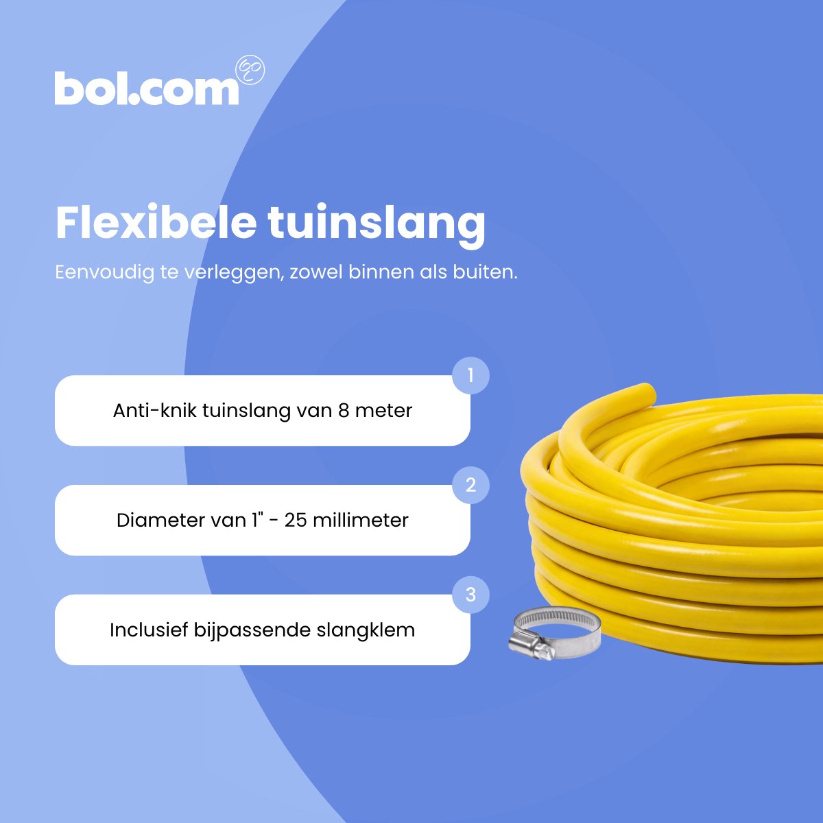123® Dompelpomp Schoon Water 6000 l/u – Zwembad leegpompen – Automatische Vlotterschakelaar – Inclusief 8 m Flexibele Tuinslang 1” (25 mm) Anti-Knik – Kelderpomp tegen Wateroverlast – foto 6