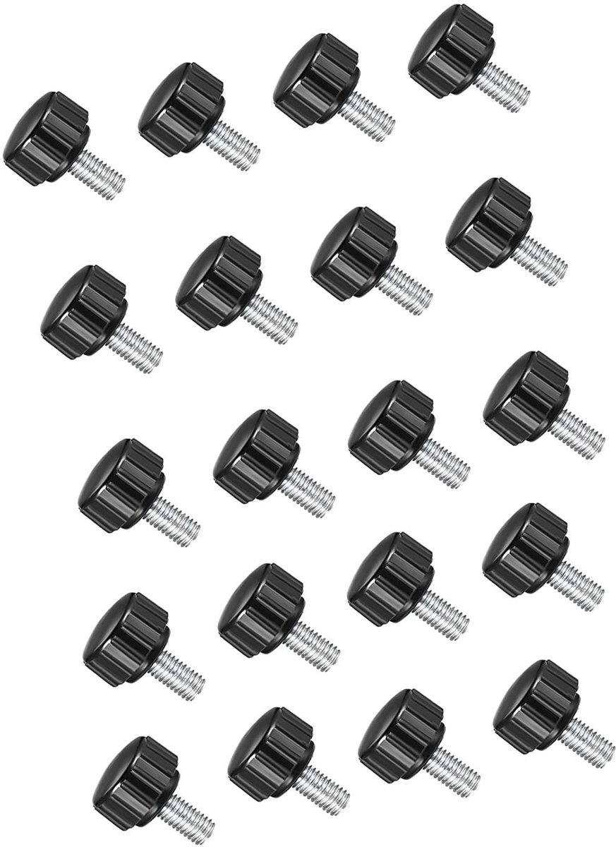 Knurled Clamp Knobs Grip Thumb Screw voor zagen, boormachines en freesmachines - M6 x 15mm, 20 stuks, duurzame bevestigingsoplossingen voor precisiewerk