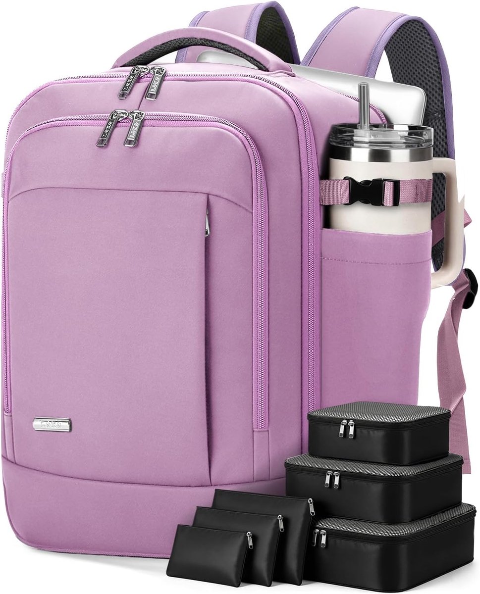 Thijox - Reisrugzak Vliegtuigcabine 40 x 20 x 25 cm - Waterdicht Handbagage voor Dames en Heren - 6 Organizervakken voor Vakantie, Zaken, School, Week