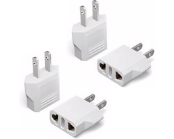 Thijox - MAEXUS 4 Reisadapters, US naar EU Adapter, Amerikaanse Stekkeradapter voor Reizen, Compact & Lichtgewicht, Stroomomzettingsstekker voor Zaken