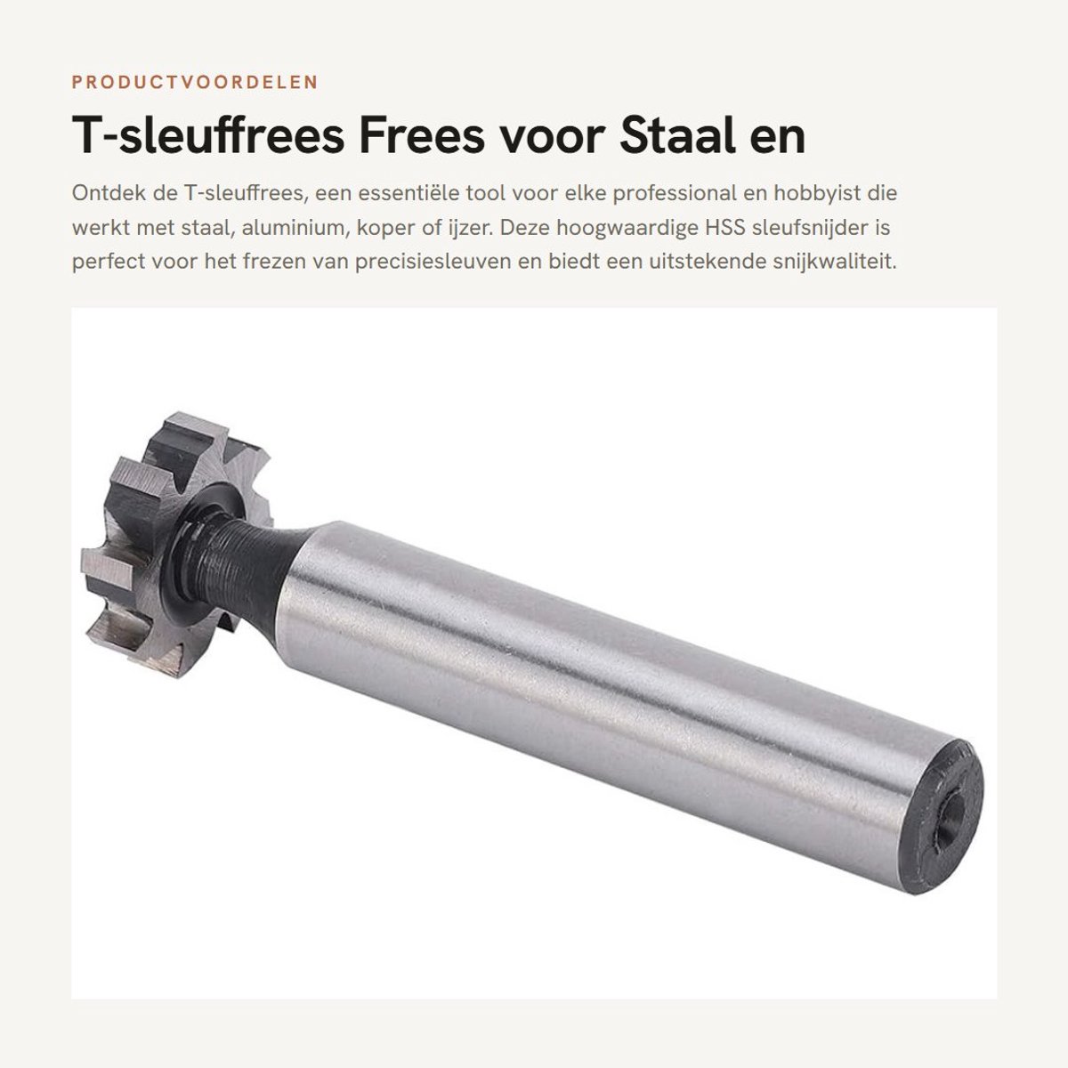 Inovra- Sleuffrees HSS - Metrische T-railsleuffrees - Frezen van Staal/Aluminium/Koper/IJzer - Breedte Lemmet 4 mm - Diameter 16 mm - Duurzaam Snel Staal