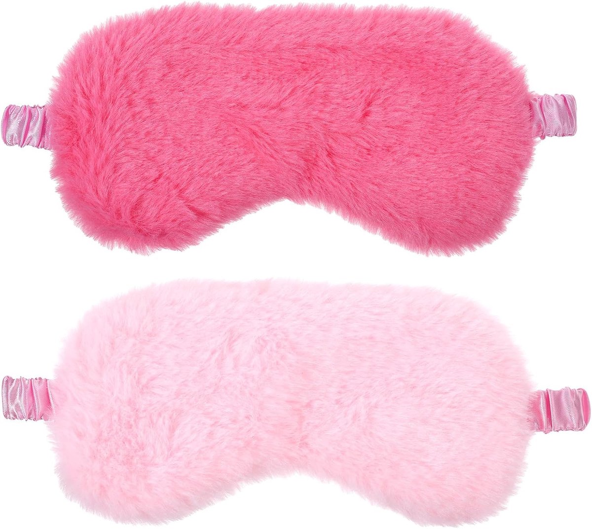Thijox - 2 stuks slaapmasker pluche oogmasker zacht verduisterend comfortabel verstelbaar voor dames en heren - ideaal voor reizen, thuis en meditatie