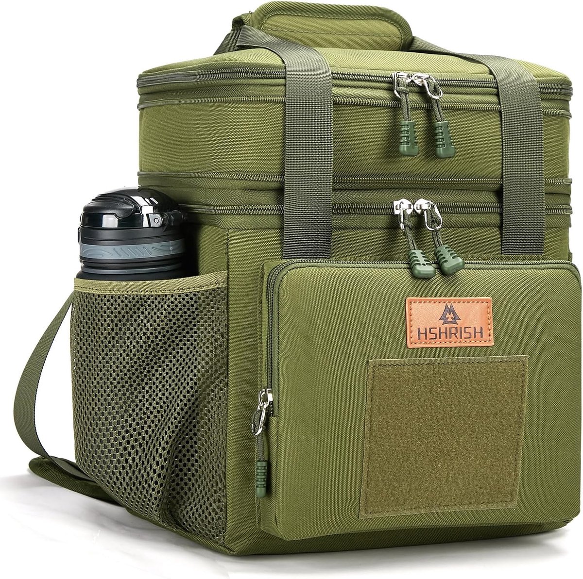 Tactische Lunchtas - Grote koeltas - Dubbellaags geïsoleerd - Waterdicht en lekvrij - Voor werk, picknick en outdoor - Legergroen 22L