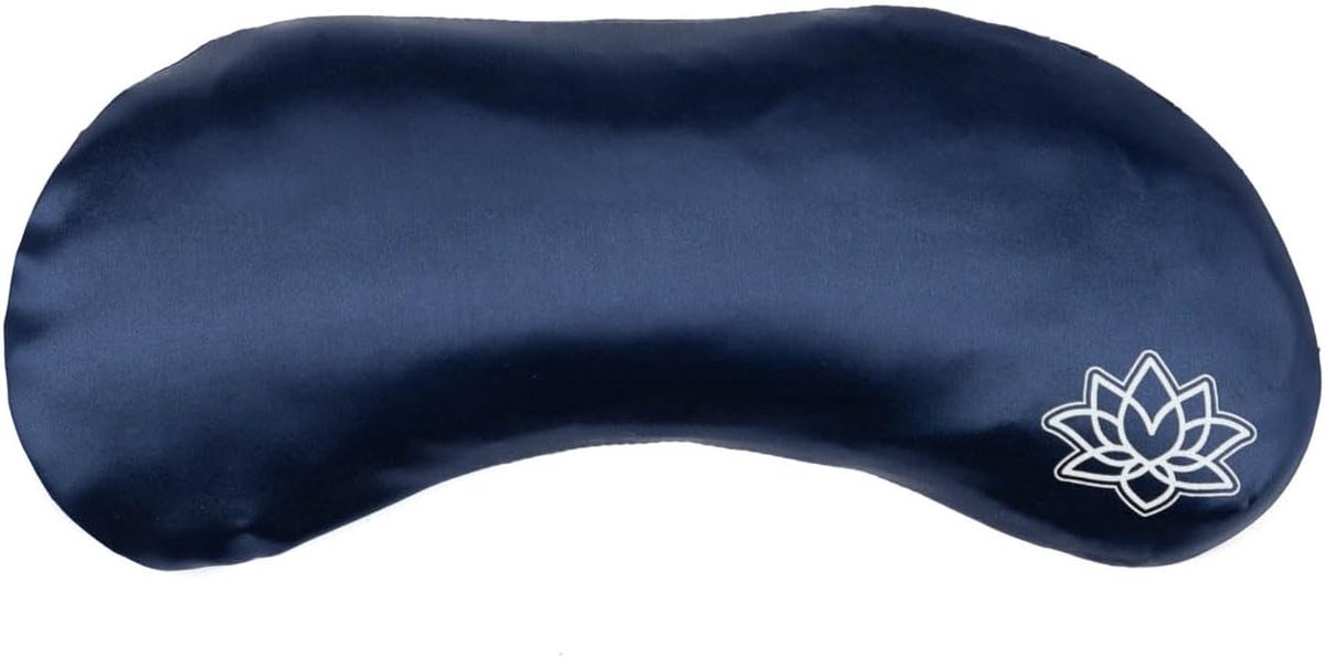 Thijox - Bodhi Aromatherapie Zijde Kussen voor de Ogen, Donkerblauw, Gevuld met Biologische Lavendel en Lijnzaad voor Ontspanning en Meditatie