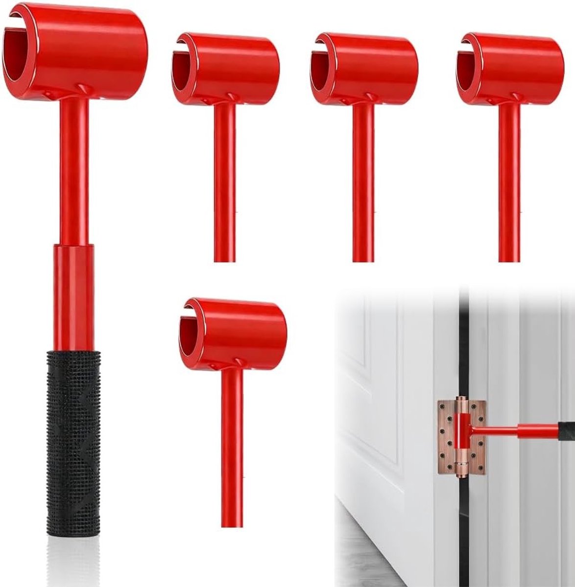 Deur scharnier afstelgereedschap, 4-in-1 scharnier gap tool voor deur en kast, nauwkeurige afstelling met 4 maten (0,55-0,98 inch), duurzaam staal voor optimale prestaties