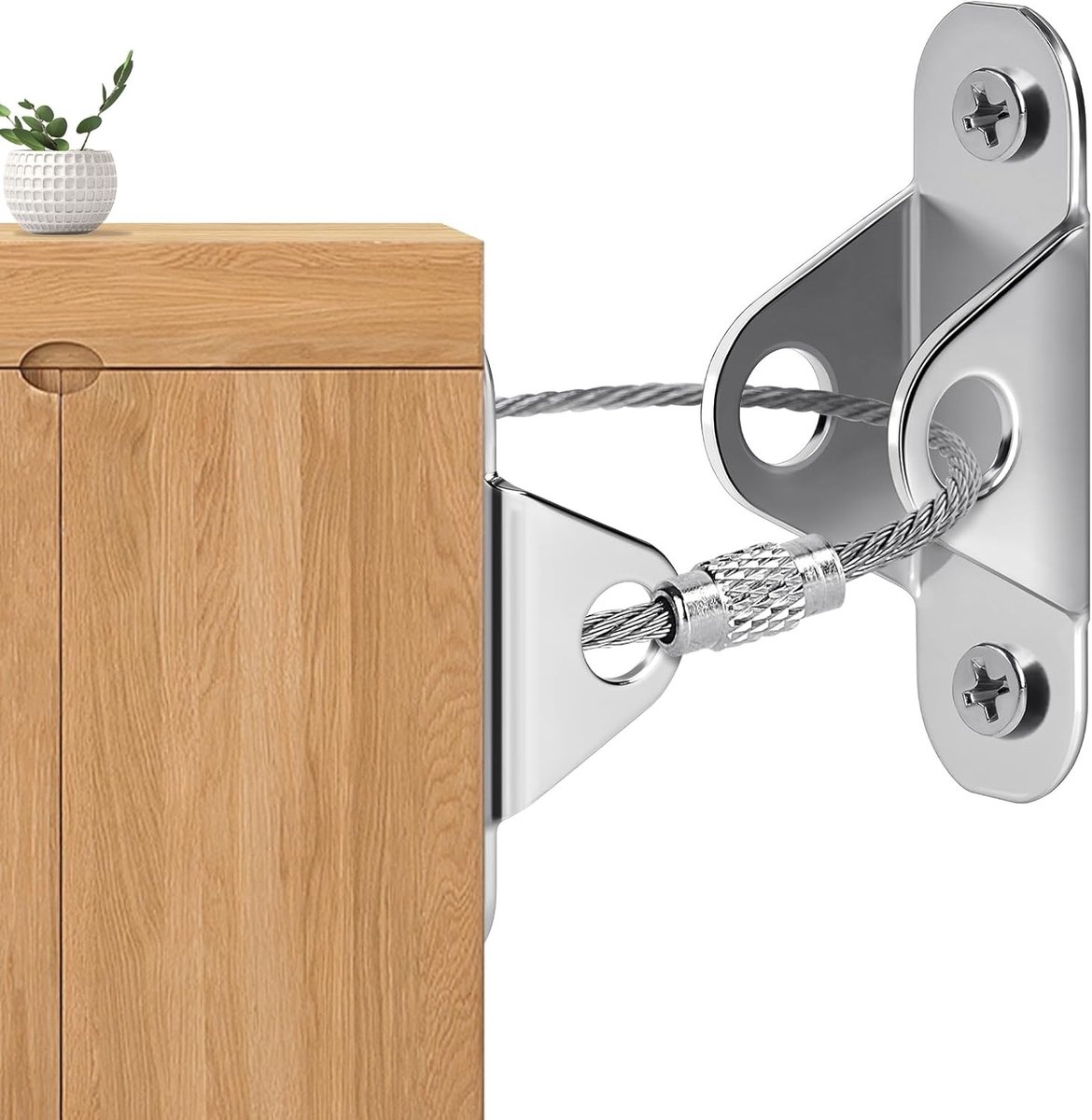 Stevige anti-tilt meubelriemen set van 6 voor wandbevestiging, babyveiligheid en kantelbeveiliging