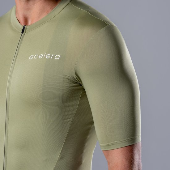 Acelera Essential Wielershirt - Fietsshirt Heren Korte Mouw - Wielrenshirt - Fietskleding - Pistache - Maat 3XL van Acelera — afbeelding 5