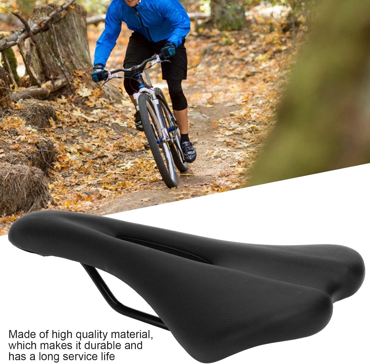 Holle Fietszadel voor Mountainbikes, Schokbestendig en Comfortabel voor Mannen en Vrouwen, Ideaal voor Lange Rit