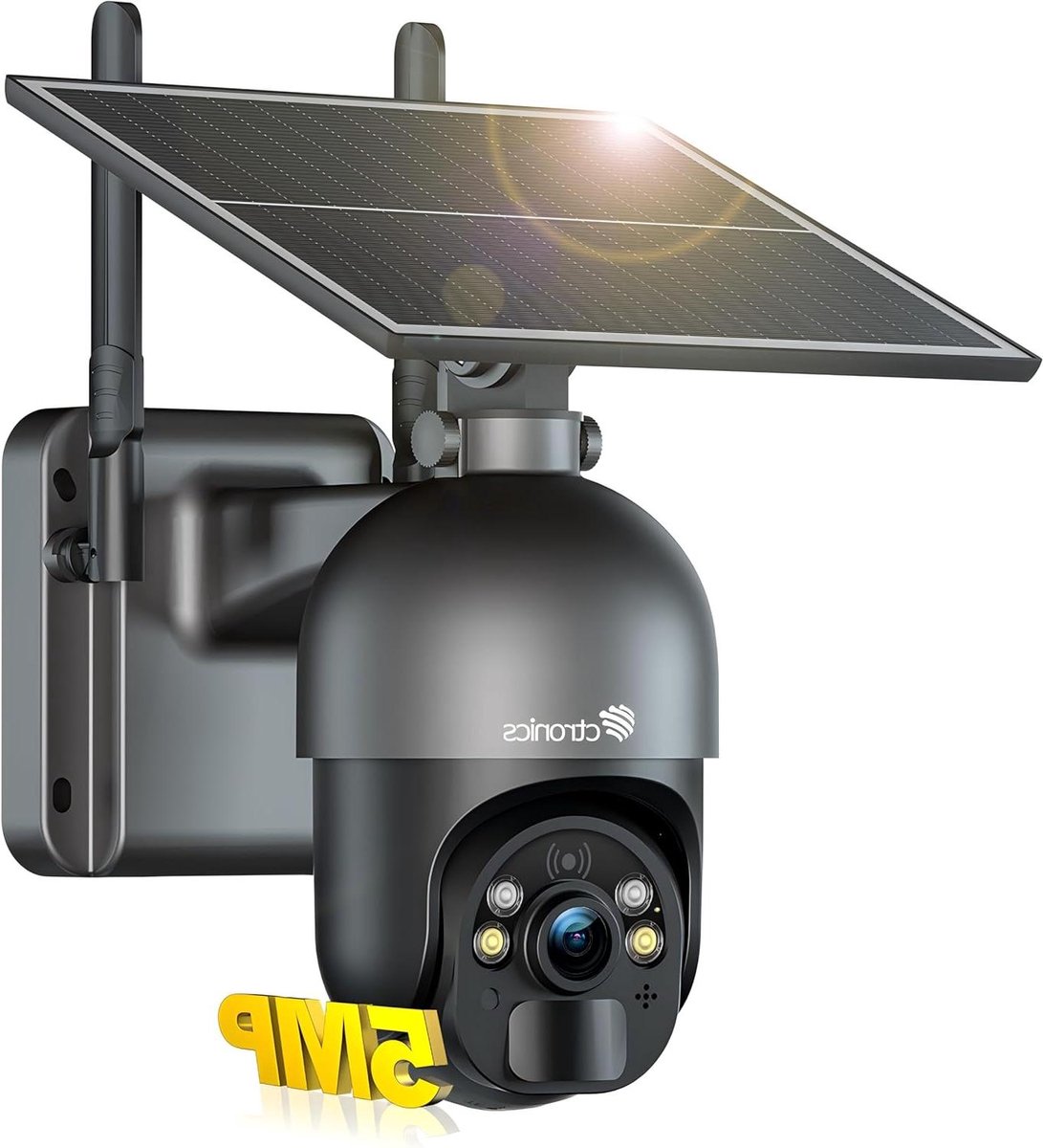 Beveiligingscamera Buiten - Draadloze Camera - Huis Bewaken - 5MP HD Kleuren Nachtzicht - 6W Zonnepaneel - Grijs