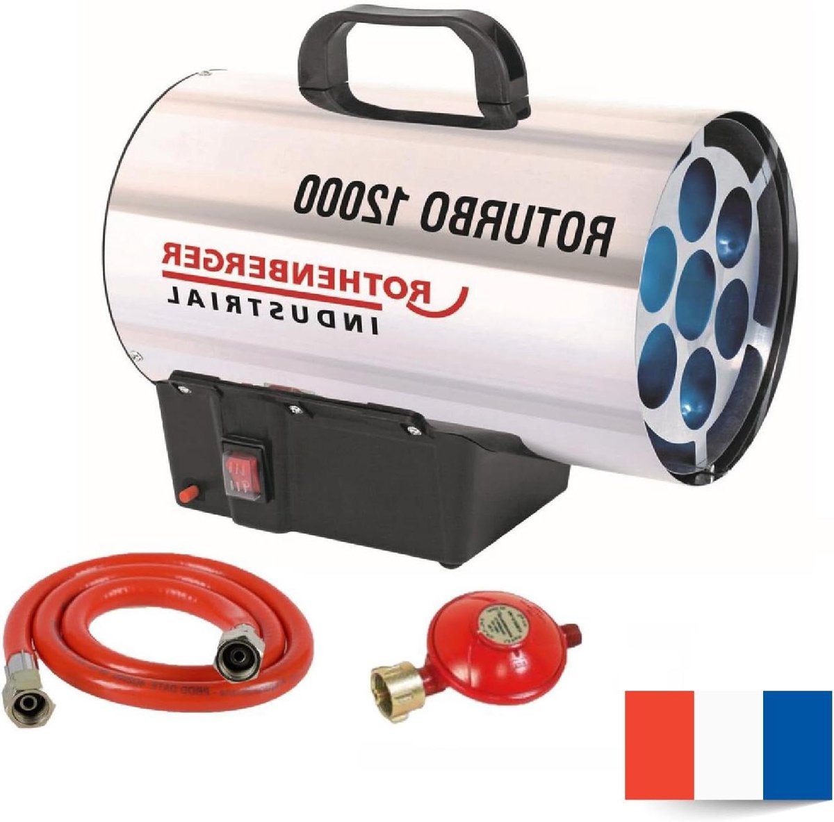 Verwarmingskanon - Heteluchtkanon Gas - Buitenruimtes Verwarmen - Piëzo Ontsteking - 11900 W - Grijs