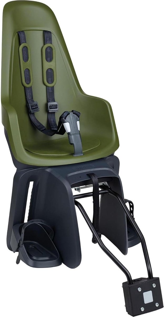 Kinderzitje Fiets - Achterzitje Kind - Veilig Fietsen - Verstelbare Voetsteunen - 26-29 inch - Olijfgroen
