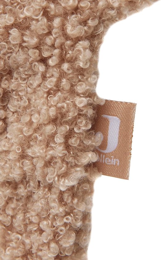 Knuffeldoekje met speenlus - Speendoekje teddybeer - Baby geruststellen - Zachte boucle stof - 19 cm - Biscuit — afbeelding 4