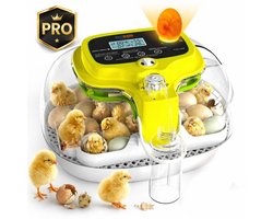 UniEgg® M16 PRO Expert Volautomatische Broedmachine met Bevochtigingspomp | Zelfregelende Luchtvochtigheid | 16 t/m 36 Eieren | Automatisch Keren | Digitaal Display | Incubator voor Kippen-, Kwartel-, Eenden- en Duiveneieren met NL handleiding