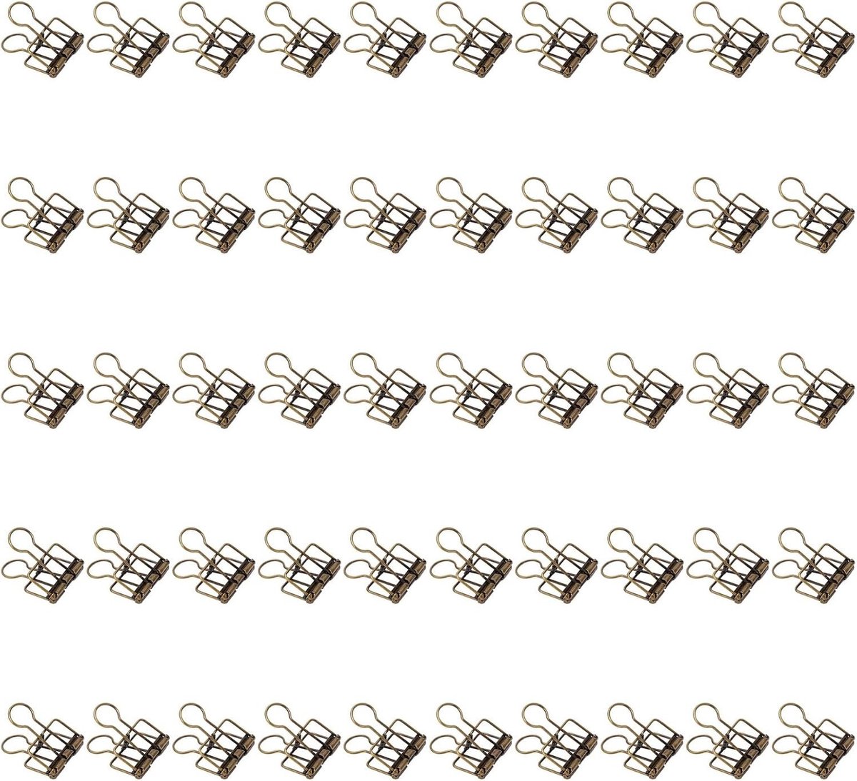 50 Stuks Metalen Binder Clips voor Kantoor, School en Thuisgebruik - 32mm (Brons) - Duurzaam, Compact en Handig