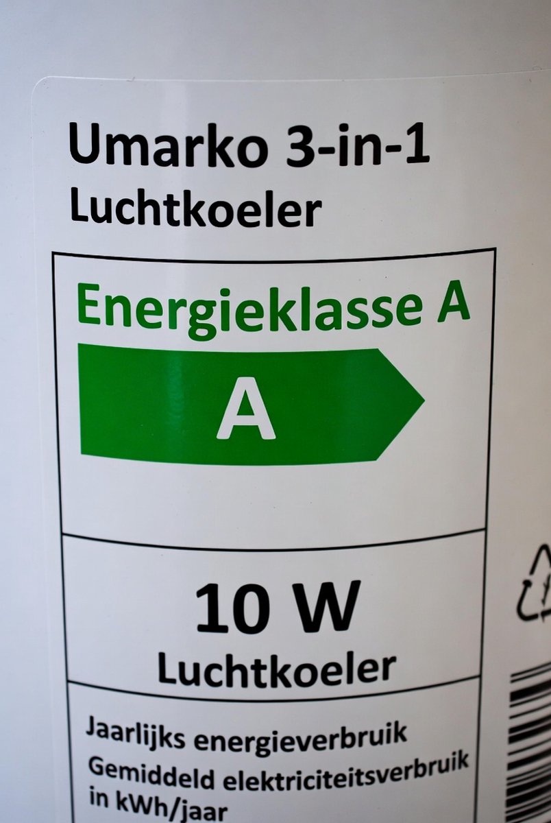 Umarko Mini Airco - Draagbare 3-in-1 Luchtkoeler met Bevochtiger & 7 Kleuren LED Lamp - Slaapkamer & Kantoor — afbeelding 2