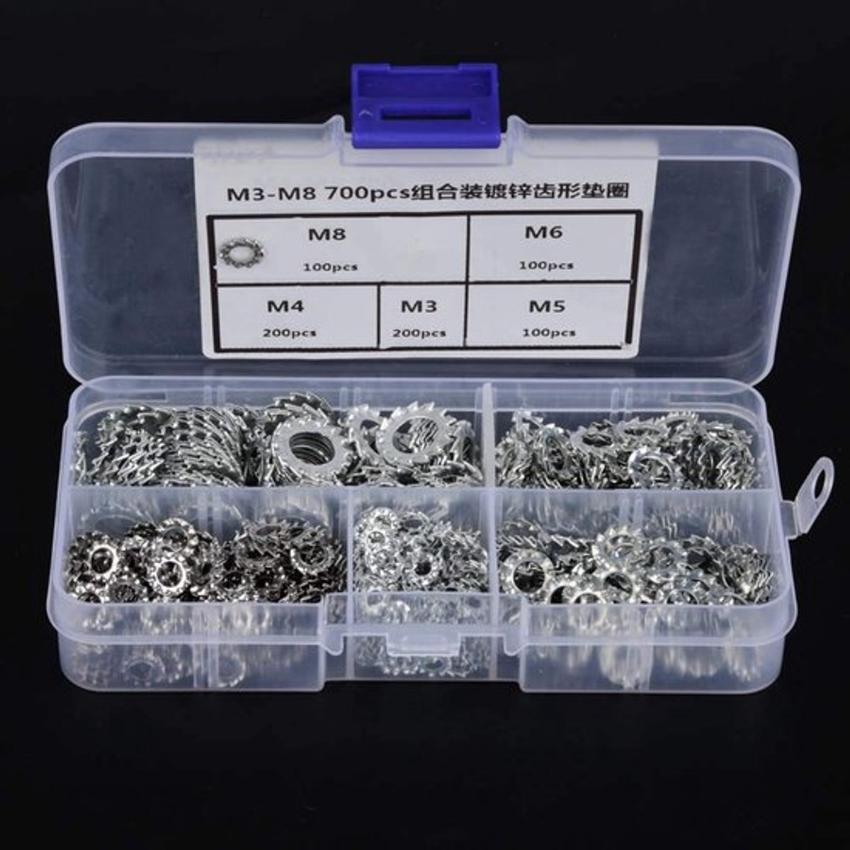 Aladdien - Assortiment Ringen - Gegalvaniseerd - 700 Stuks - Getande