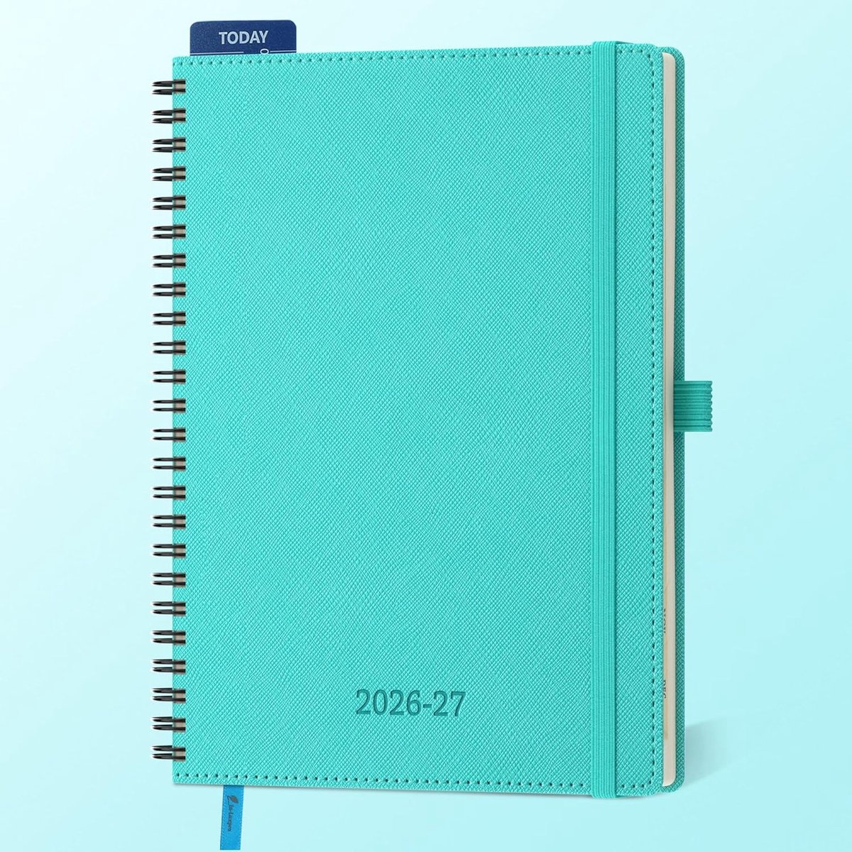 2026 2027: Weekplanner en Notitieboek, Weekagenda A5 Boekagenda(21,9 x 16,2cm)van Jul'26 tot Dec'27 Horizontale Planner 18 Maanden, Zachte PU-Leren Spiraal, Papier 80 GSM, Lichtblauw