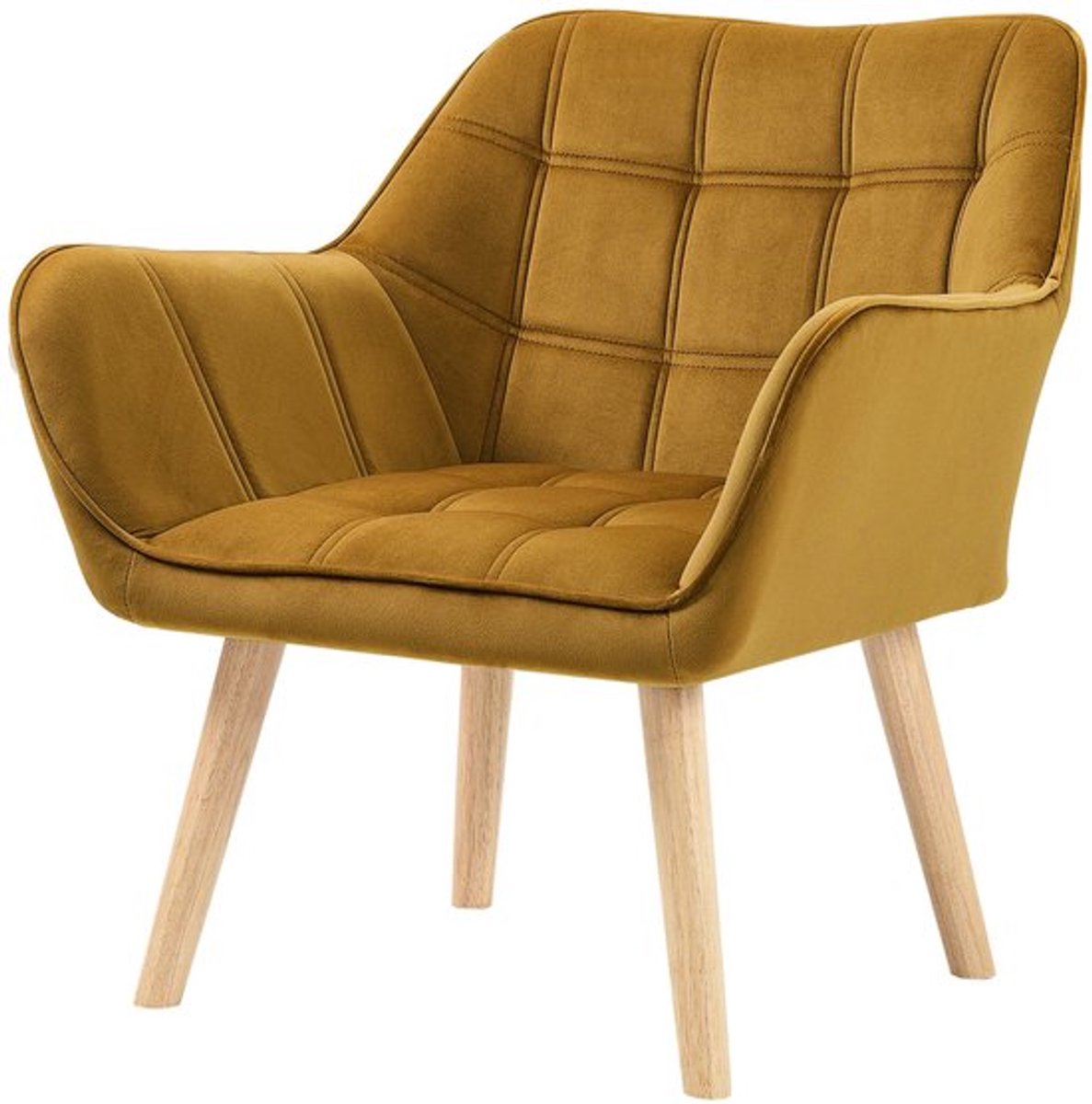 Fauteuil – Accentstoel – Scandinavische Stoel – Loungestoel – Armstoel – Fluweelstof – Rub