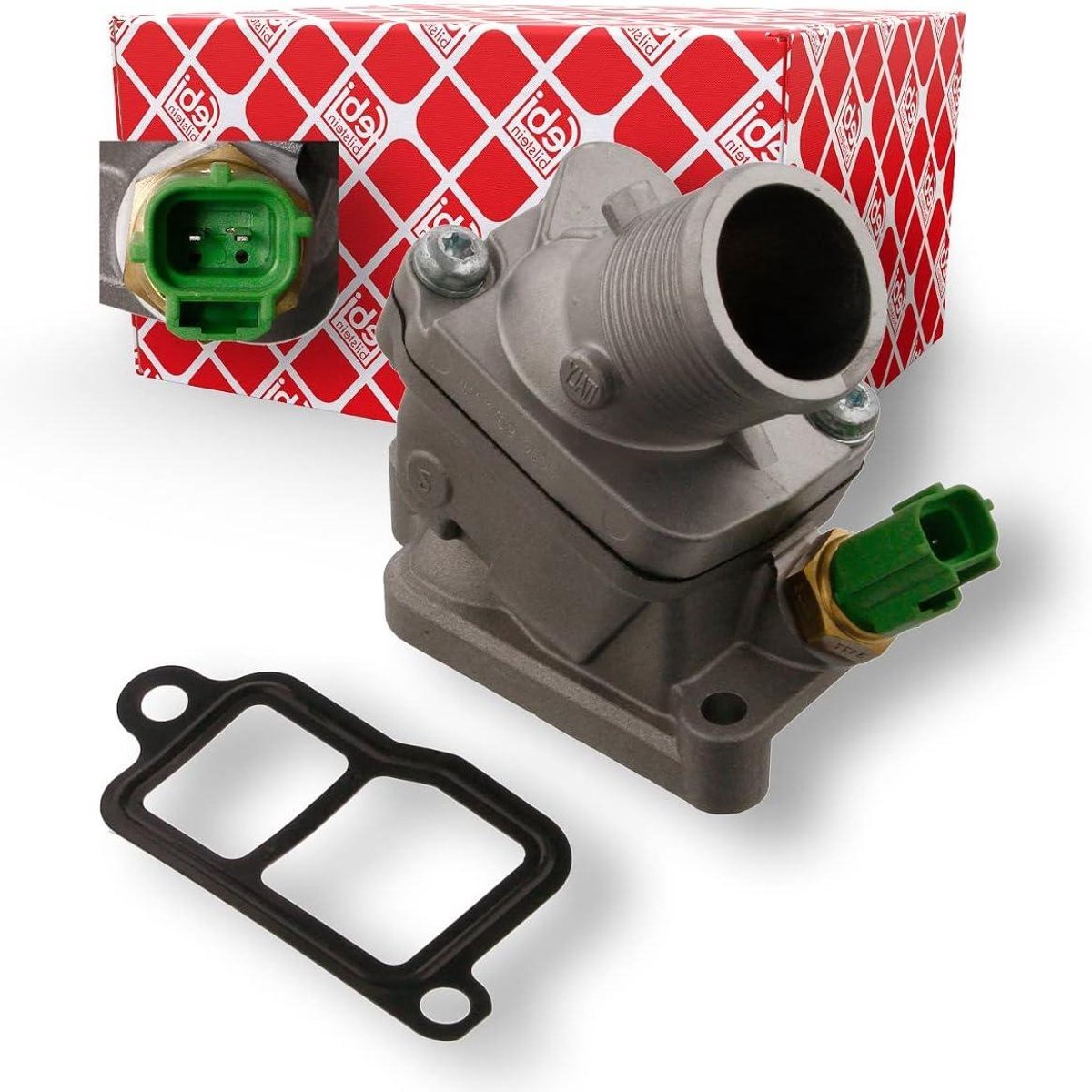 Thermostaat met behuizing - Koelklep motor - Motor koelen - Inclusief afdichting sensor - 90 graden - Aluminium
