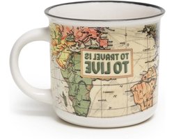 Porseleinen Mok - Koffiebeker Theeglas - Ontspannen Moment Genieten - Nieuw Bone China - 350 ml - Wit