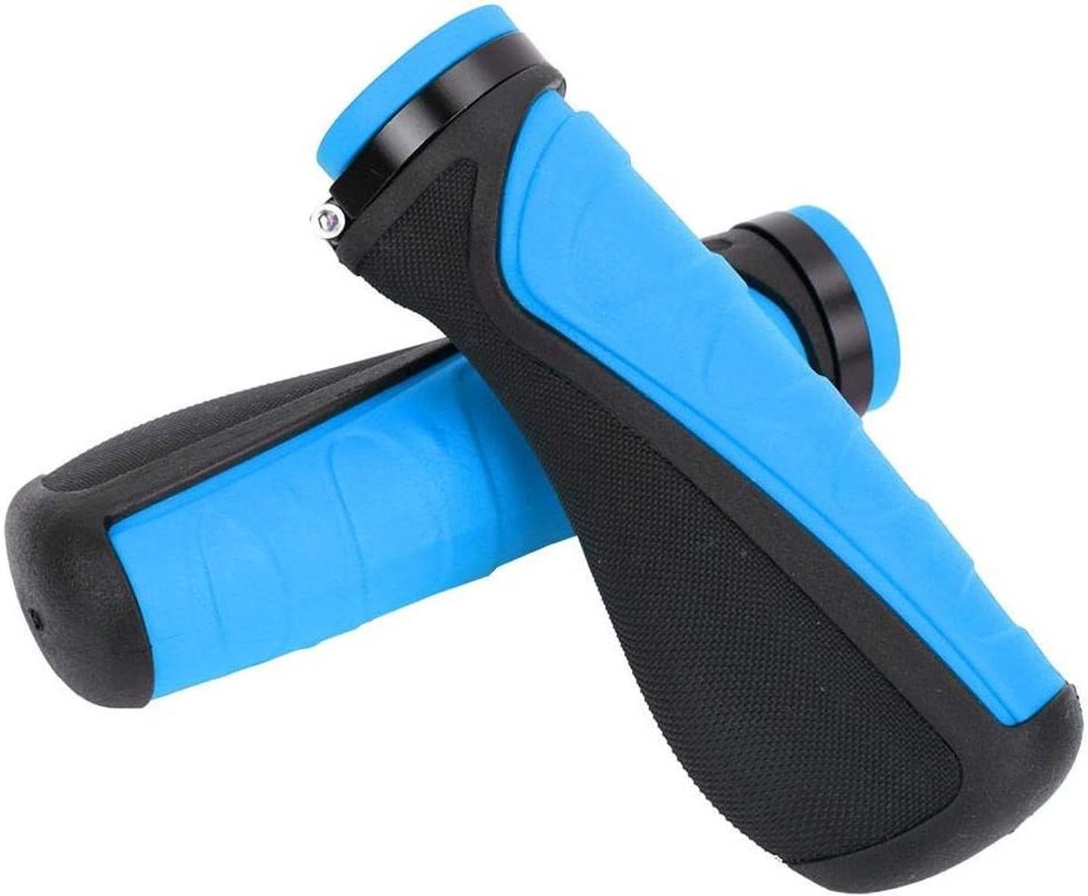 Fiets Handvatten - Stuur Handvatten - Comfortabel Fietsen - Anti-slip Ontwerp - 22 mm Diameter - Blauw Zwart