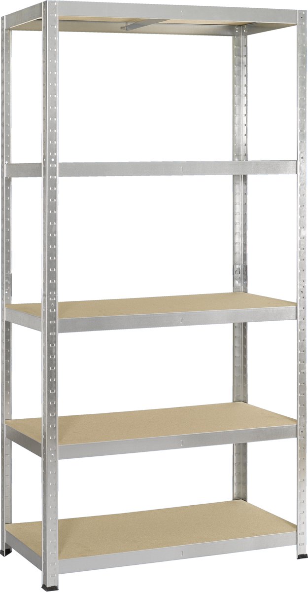 Avasco STRONG 265 - Opbergrek - 196x100x50 cm - 5 niveaus - 265 kg draagkracht per plank - Galva Stellingkast