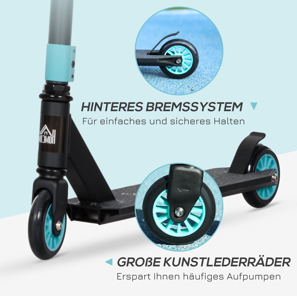 MEUNIQ stuntstep met ABEC 9 lagers en 100 mm wielen aluminium freestyle step met 360° stuur 86 cm hoogte 68 x 47 2 x 86 cm vanaf 14 jaar Groen