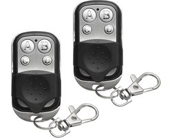 Universele afstandsbediening voor poort, 2 stuks – universele garagedeur-afstandsbediening 433.92 MHz – bip voor schuifpoort – geschikt voor garagedeur en auto – compatibel met 433.92 MHz rolling code – 4 knoppen.