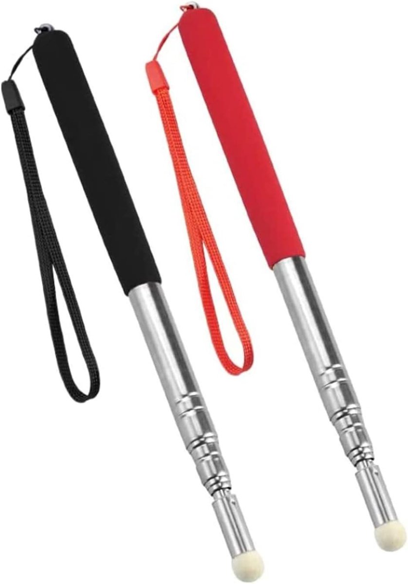 Telescopische Pointer - Lesaanwijzer Pen - Presentaties Geven - Verstelbare Lengte - 1 Meter - Rood Zwart