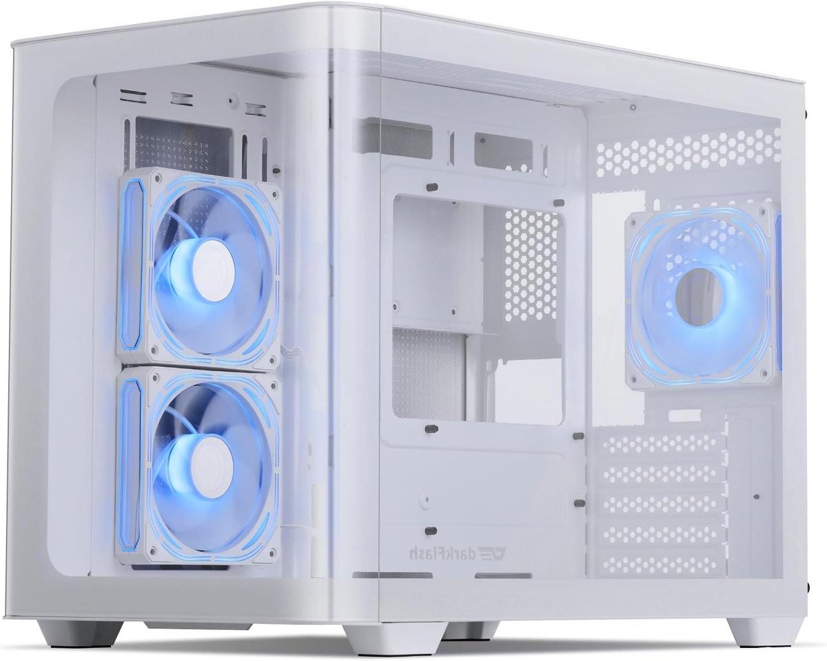 Micro-ATX PC Case - Compact Computer Behuizing - Gaming Setup Bouwen - 270 Graden Panoramisch Glas