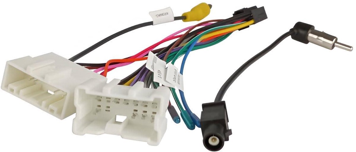 Adapter Kabelboom - ISO-stekker - Autoradio Installeren - Camera en Antenne - 16-polig - Zwart