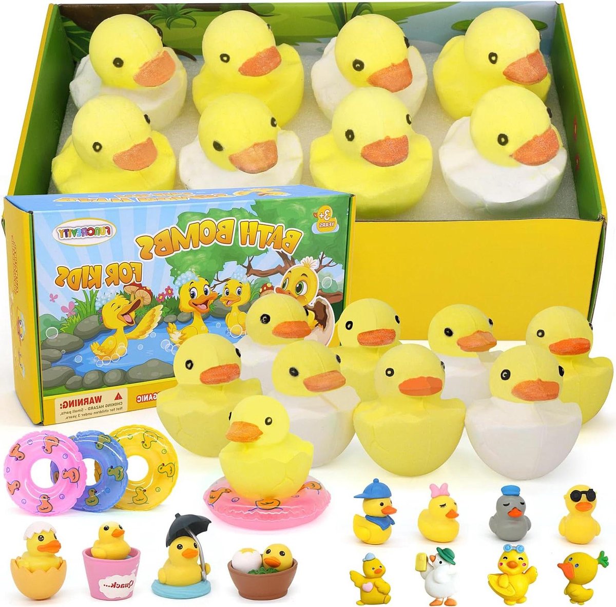Badbommen met Speelgoed - Bruisballen Kinderen - Badplezier Creëren - Verrassingsspeelgoed Inclusief - 8 Stuks - Multicolor