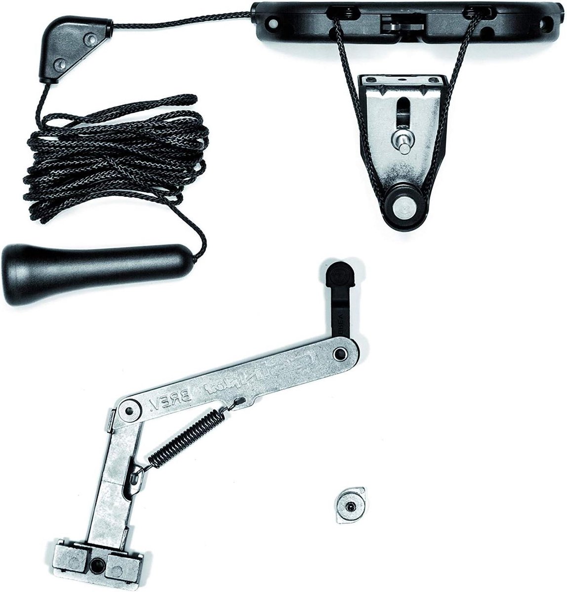 Raamsluiting Aluminium - Kabelraamopener - Automatisch Ramen Openen - Met Speciaal Frame - M4 Touw - Zwart