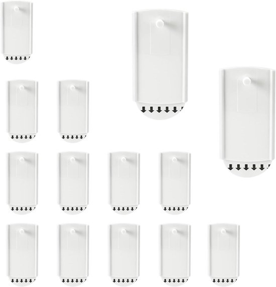 Set van 14 Zelfklevende Nagels voor Fotolijsten - ABS Foto Haken - Zelfklevende Haken voor