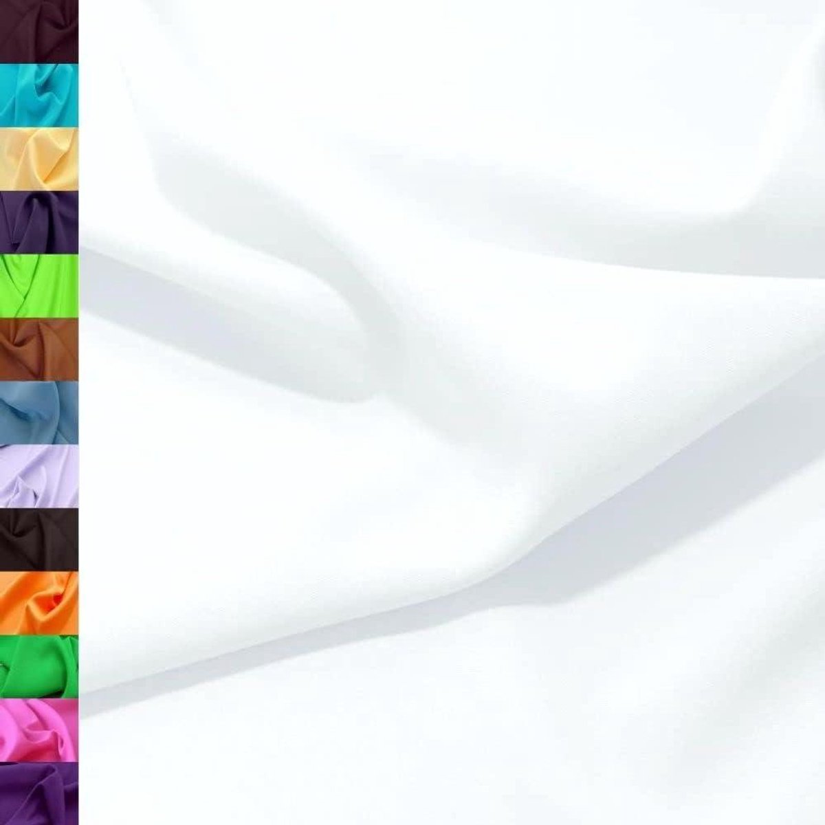 Decoratieve Modestof - Kledingstof Gordijnstof - Kleding Maken - Kreukvrij Ondoorzichtig - 150 cm Breed - Wit