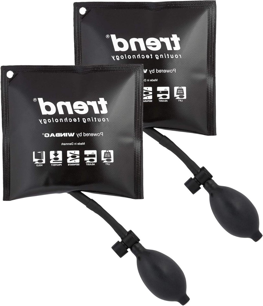 Luchtwig Set - Nivelleerhulpstuk Hefkussen - Zware Apparaten Hefen - Handsfree Bediening - 2-50 mm - Zwart