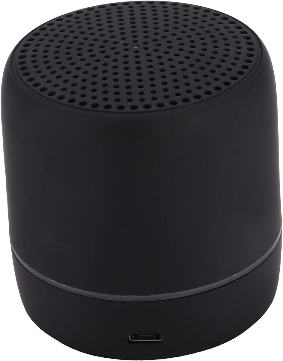 Draagbare Bluetooth Speaker - Mini Speaker - Muziek Luisteren - 360 Graden Geluid - 6 cm - Zwart
