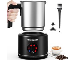 Melkopschuimer - Melkopschuimer Cappuccino Maker - Koffie Bereiden - 6-in-1 Functie - 500 ml - Zwart