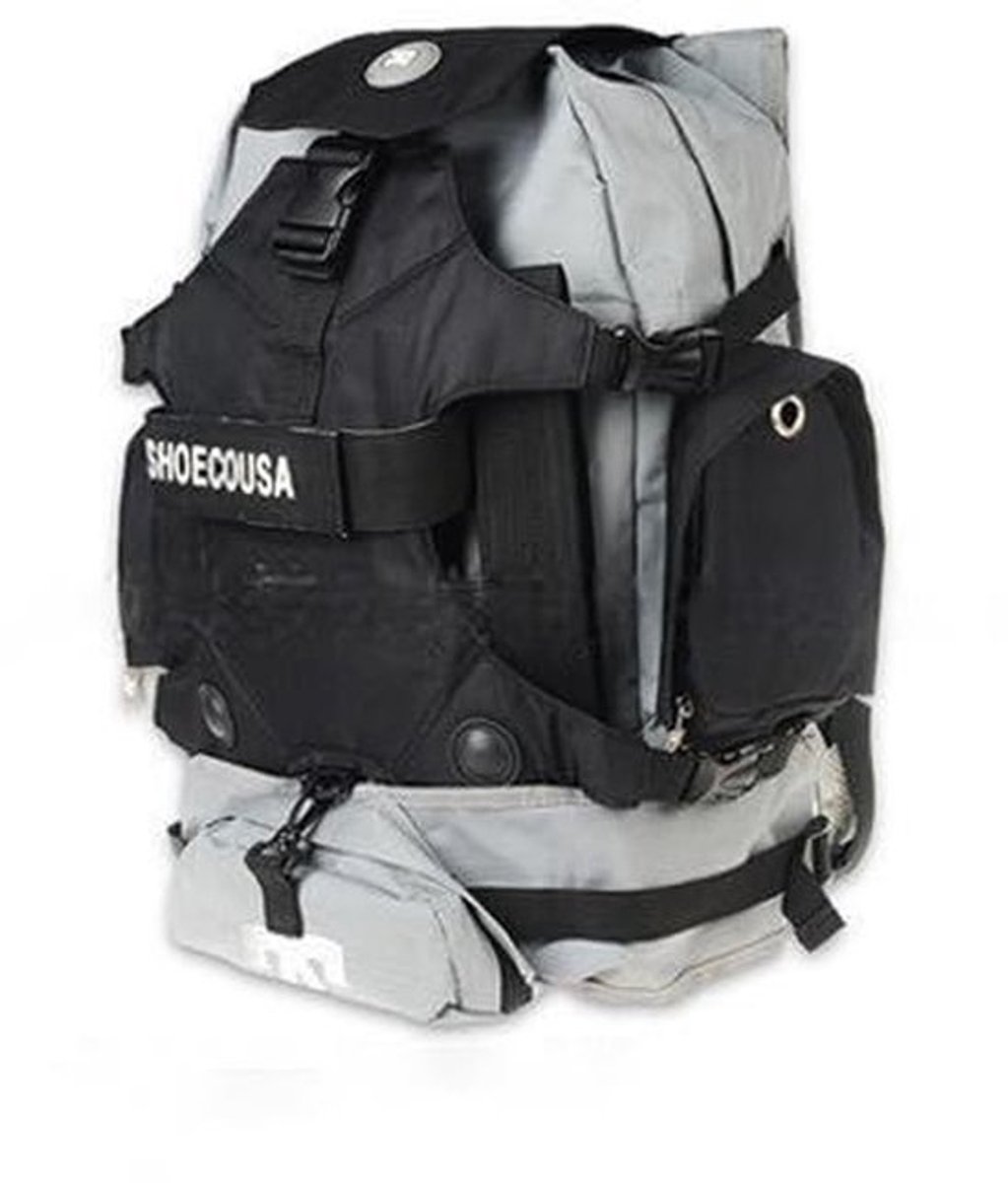 Dailygoody Draagtas voor Rolschaatsen Rugzak Inline Skates Zwart