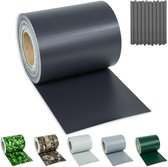 tectake® Tuinscherm - 35 meter Vlechtwand - 19 cm hoog - Balkonscherm - Privacyscherm - 450 g/m² PVC - Dubbelzijdig Bedrukt - Folie voor Hekwerk en Tuin - Zichtdoek - Zichtbreeknet - Antraciet
