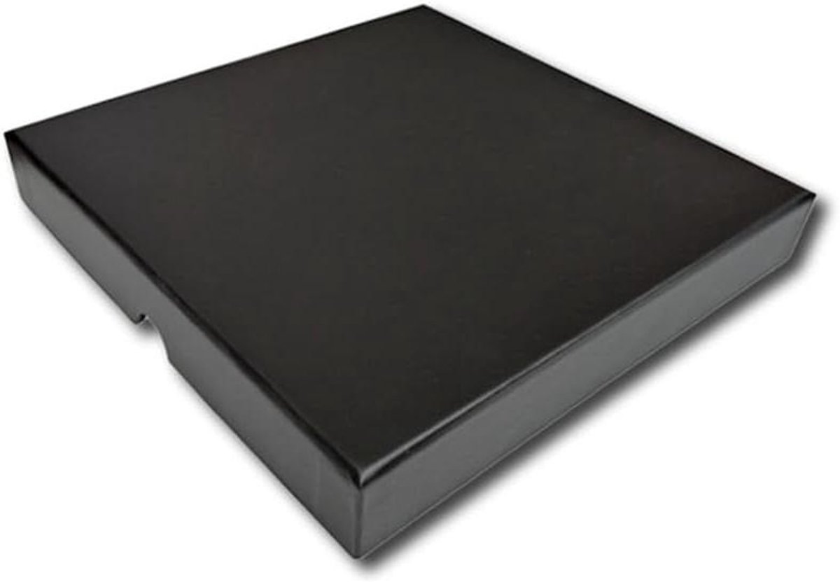 Platenhoes Doos - Single Opbergbox - Platen Beschermen - Bevestigd Deksel - 10 Singles - Zwart