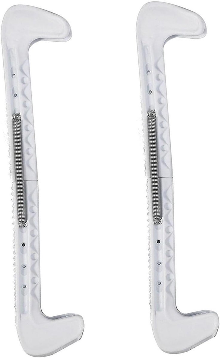 Schaats Blade Guards - Schaatsbeschermers - Schaatsen Beschermen - Verstelbaar met Veer - 31 cm - Wit
