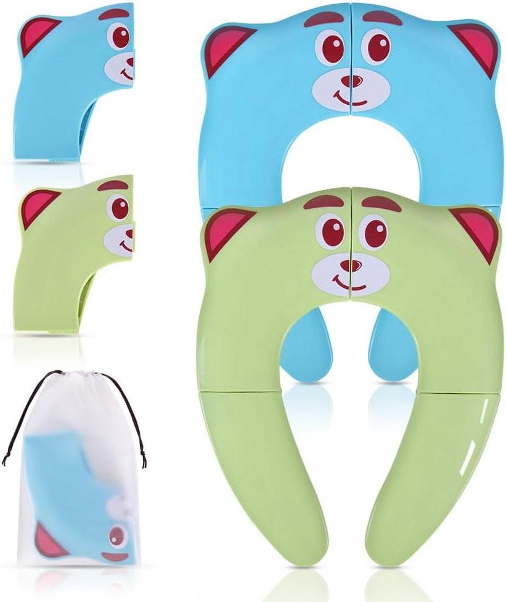 Opvouwbare Toiletbril - Reis Potje - Zindelijkheidstraining Kind - Antislip en Compact - 2 Stuks - Meerdere Kleuren